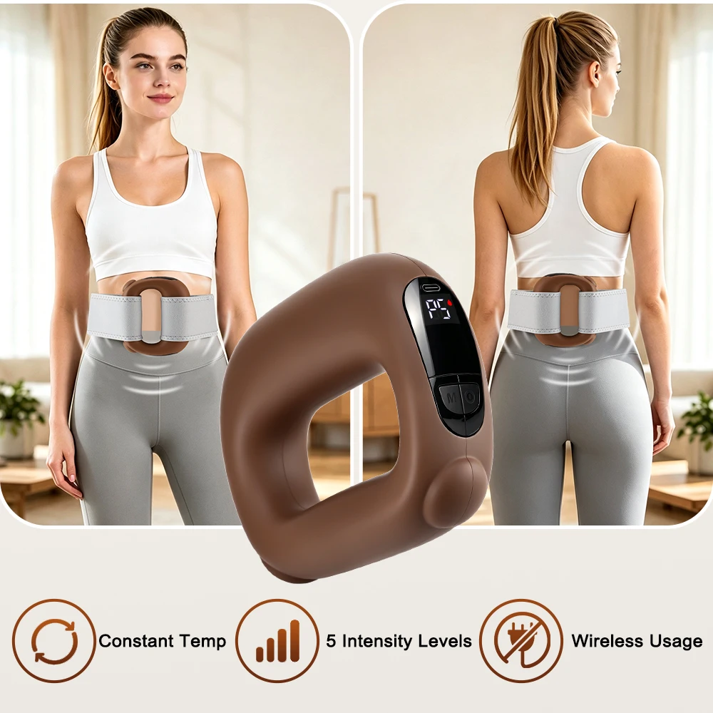 Body Fascia Ring Professional Rechargeable Vibration Fat Burning Massage Ring Waist Abdomen Weight Loss Deep Tissue Muscle Relax