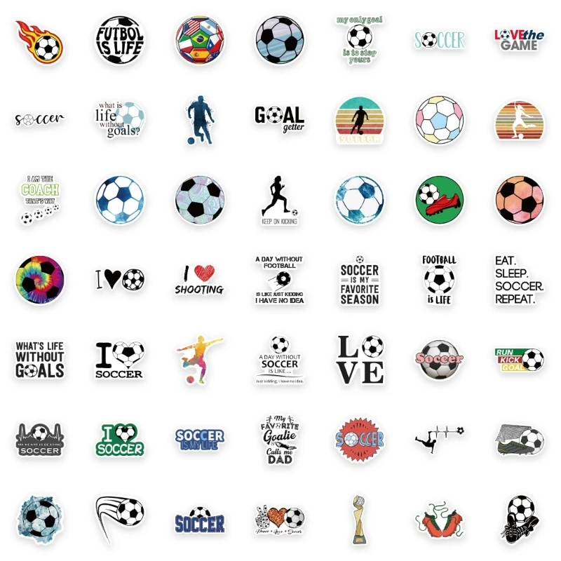 100PCS Sports Soccer Stickers for Boys Toddlers Kindergarten for Creative Fans for Collectors and Enthusiasts