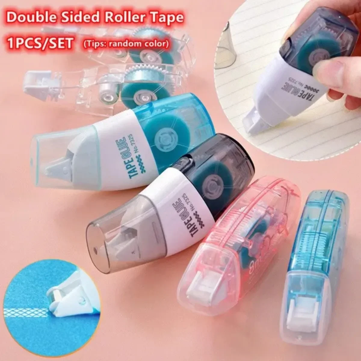 

1PC School and Office Supplies Double Sided Adhesive Roller Tape