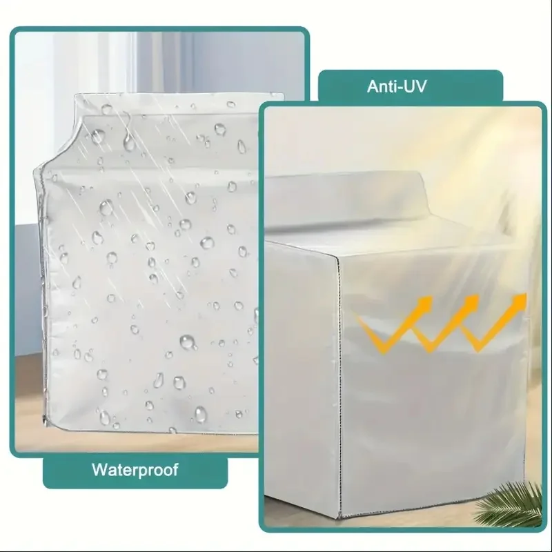 أغطية الغسالة والمجفف مقاومة للماء مع سحاب مناسب لمعظم آلات التحميل الأمامي، وحماية الأجهزة، وغطاء الغسالة