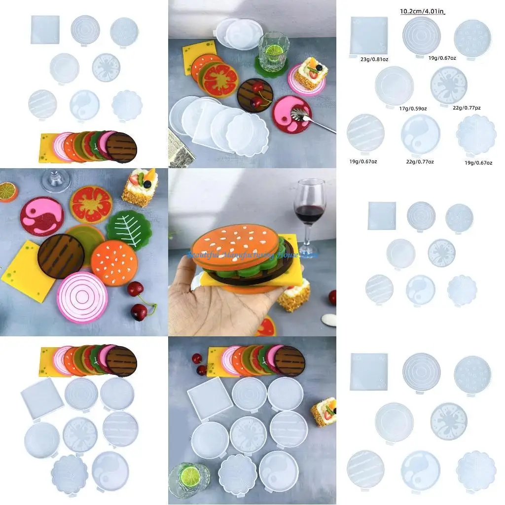 

E56A Decorative Tabletop Silicone Molds with Designs for Hot and Cold Cups