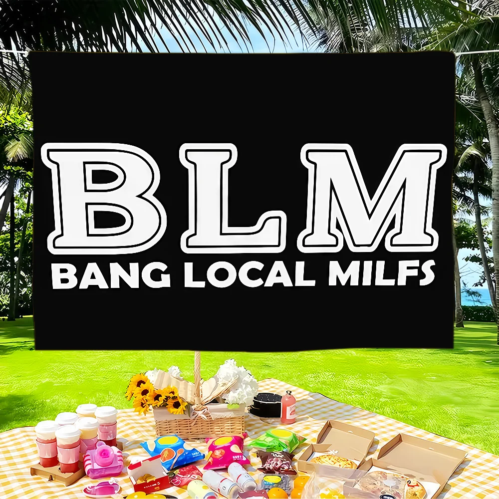 BLM Flag Bang Local Milfs flag Tapestries Outdoor Parties Bedrooms Living Rooms Dorm Rooms Wall Decor Banners Gifts