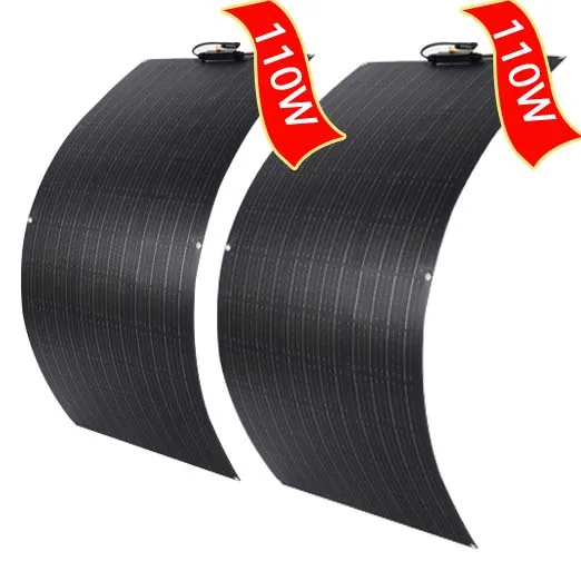

110W Solar Panel, Flexible Mono 12 V - Solar Module Ideal for Motorhome, Camping, Garden