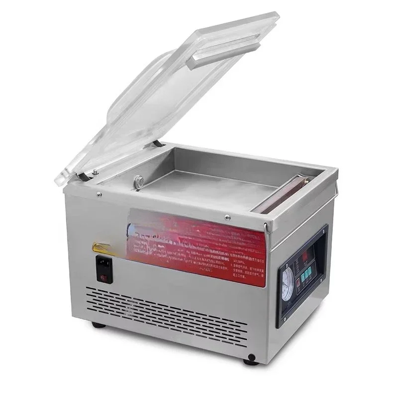 Commercial single-chamber vacuum bag packaging machine, new sausage food packaging machine vacuum bag film