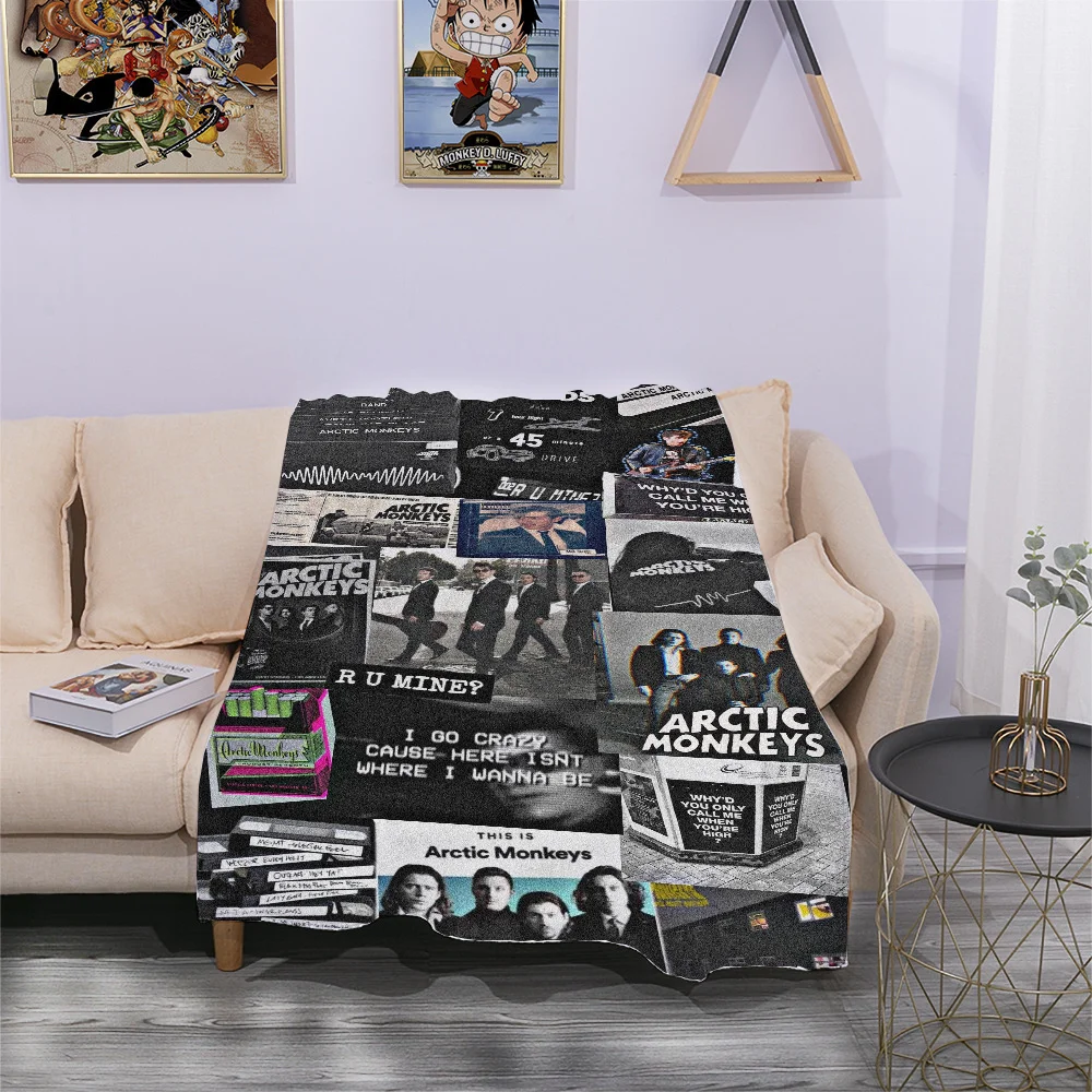 Alex Turner Arctic Monkeys Rock Band Blackpink Kpop Luxury Blanket Plaid Cover Lion Kennedy Blankets for Decorative Sofa Bape