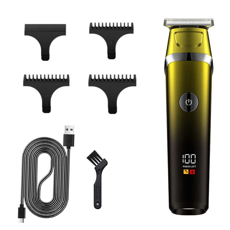 

IRUIBEAUTY USB перезаряжаемые машинки для стрижки волос для мужчин, машина для резки с нулевой резки, беспроводная машинка для стрижки волос со светодиодным дисплеем, идеально подходит для домашнего использования