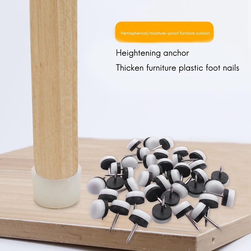 مسمار على النايلون المنزلق وسادة ، سميكة الأثاث الإنزلاق ، حامي الكلمة ل الساق الخشبية ، كرسي ، الجدول ، أريكة ، 18 مللي متر أو 0.7 بوصة ، 40 قطعة