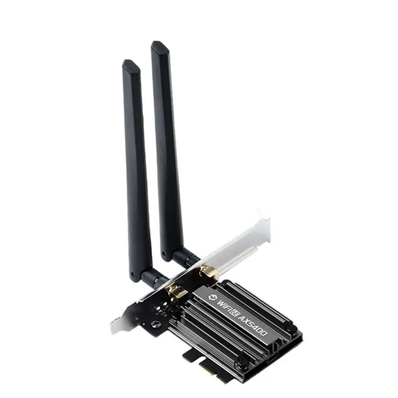 

Wifi6e AX5400 For PCIE Network Adapter Tri Band 2.4Ghz/5Ghz/6Ghz 802.11AX Wireless Receiver BT 5.3 Network Card For PC Laptop