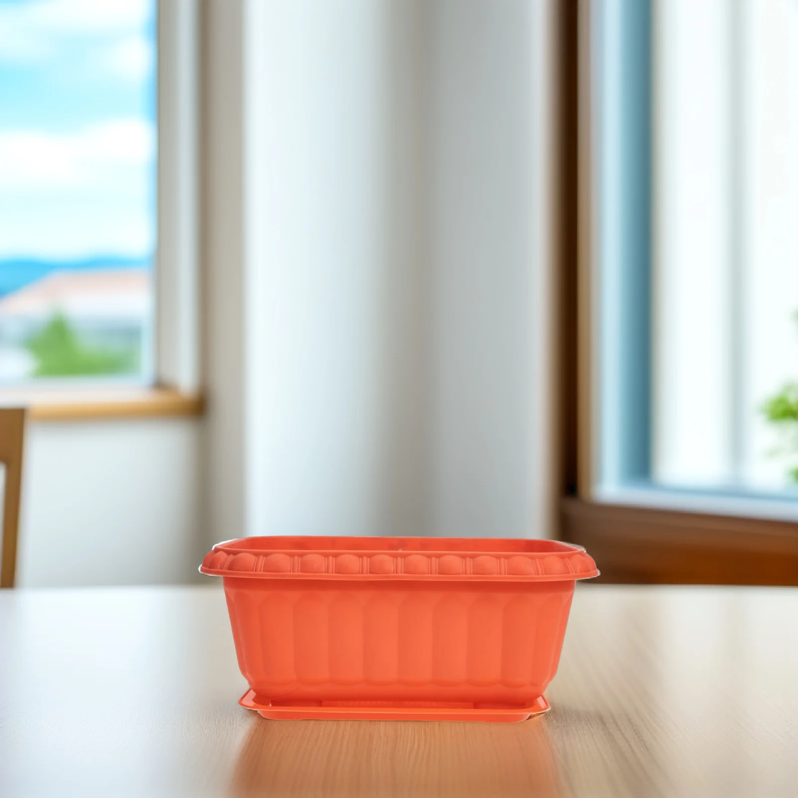 2 مجموعات مزارعي الخضروات البلاستيكية أواني الحدائق الكبيرة حاويات الحضانة صواني ميكروغرين أدوات البستنة الصرف الداخلي في الهواء الطلق #6