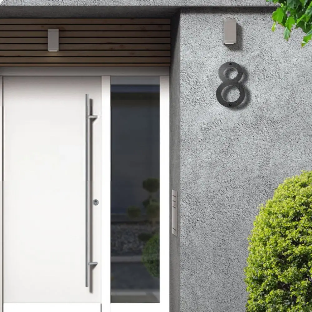 8inch Alphabet Texture Number Black Solid Hotel Room Number ABS Baking Paint 3D Suspension House Number House Number Sign