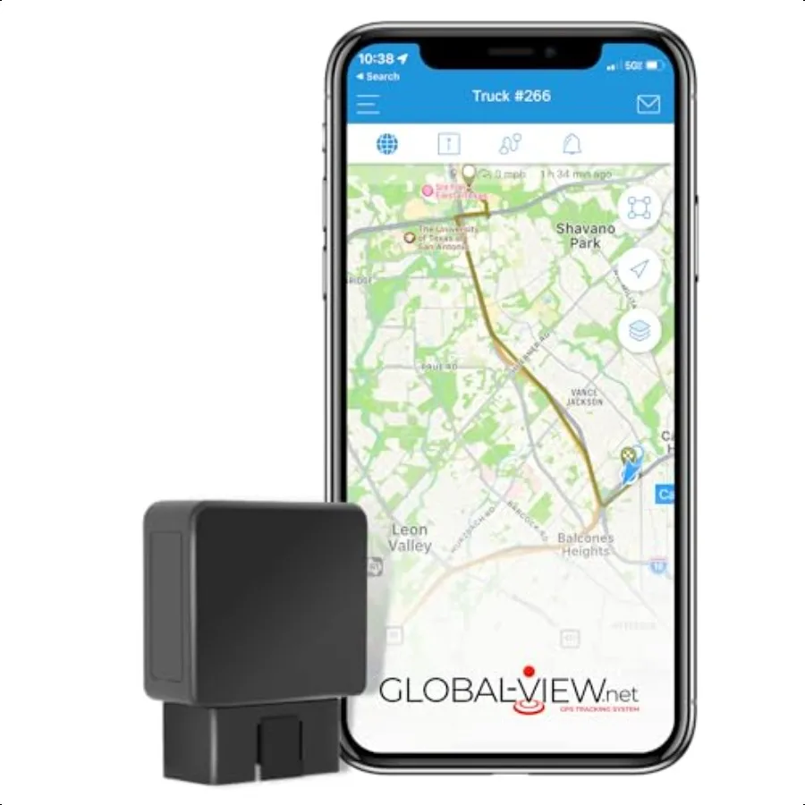 

Global View OBD GPS Tracker for Vehicles Plug Play GPS Tracker for Cars Trucks Fleets RealTime Tracking for Car AntiTheft Alert