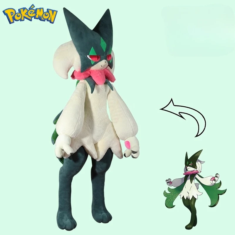 170CM-NEW-Meowscarada-Plushies-Pokemon-Peluche-Kawaii-Cartoon-Anime-Stuffed-Ornament-Comfortable-Soft-Doll-Toy-Birthday-Gift