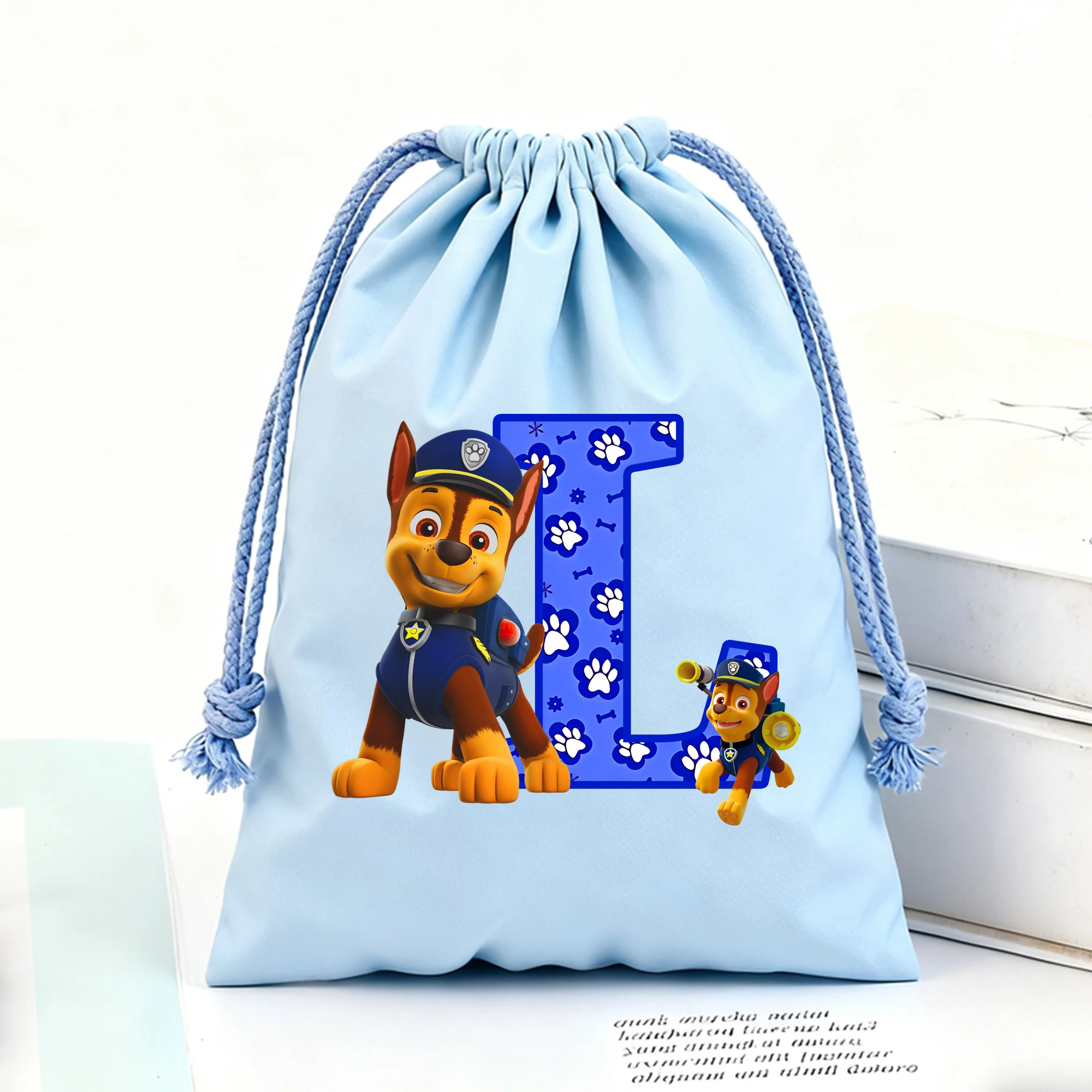 باو باترول الرباط أكياس أنيمي تشيس الفانيلا حزمة جيوب طباعة رسالة السفر الحلوى شنطة هدايا الاطفال المحمولة تخزين الحقائب