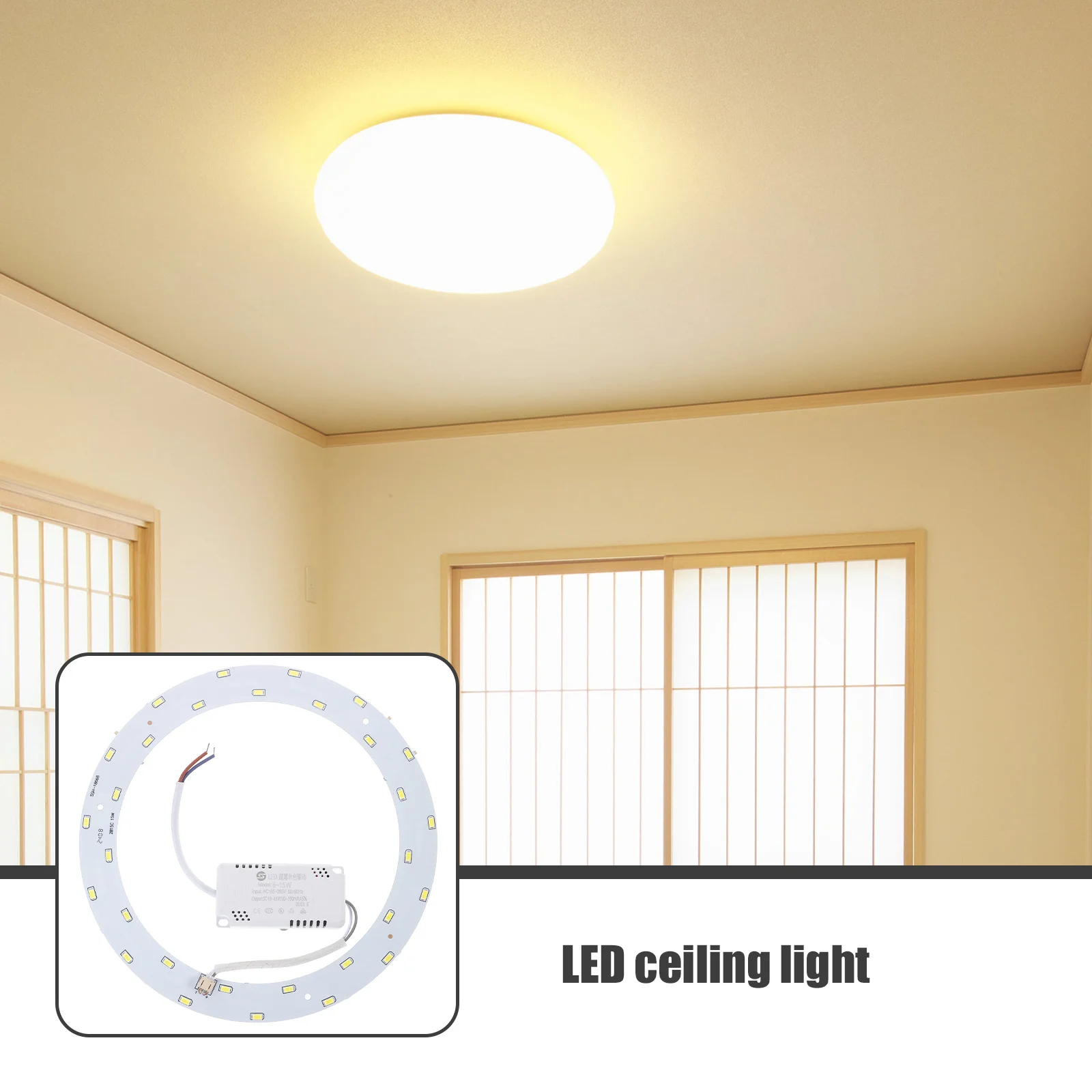 Led Light Board Panel 15W 220V-240V Smd 5730 30-Led Magnetic Round Ceiling Light Flush Mount Kit For Circular Lighting Fixtures
