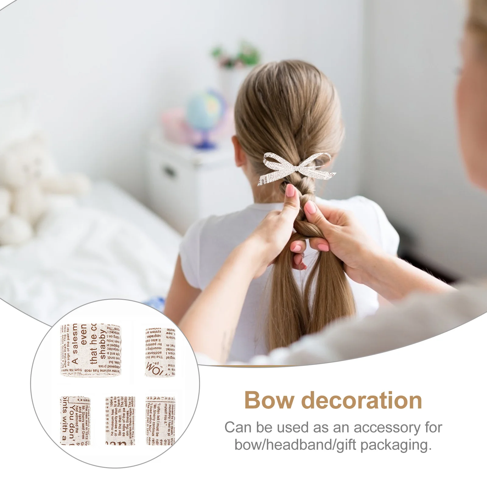 

5pcs Burlap Ribbon Rolls Natural Jute Diy Craft Accessories For Gift Wrapping Decoration Bow Headband Linen Ribbon Wrap