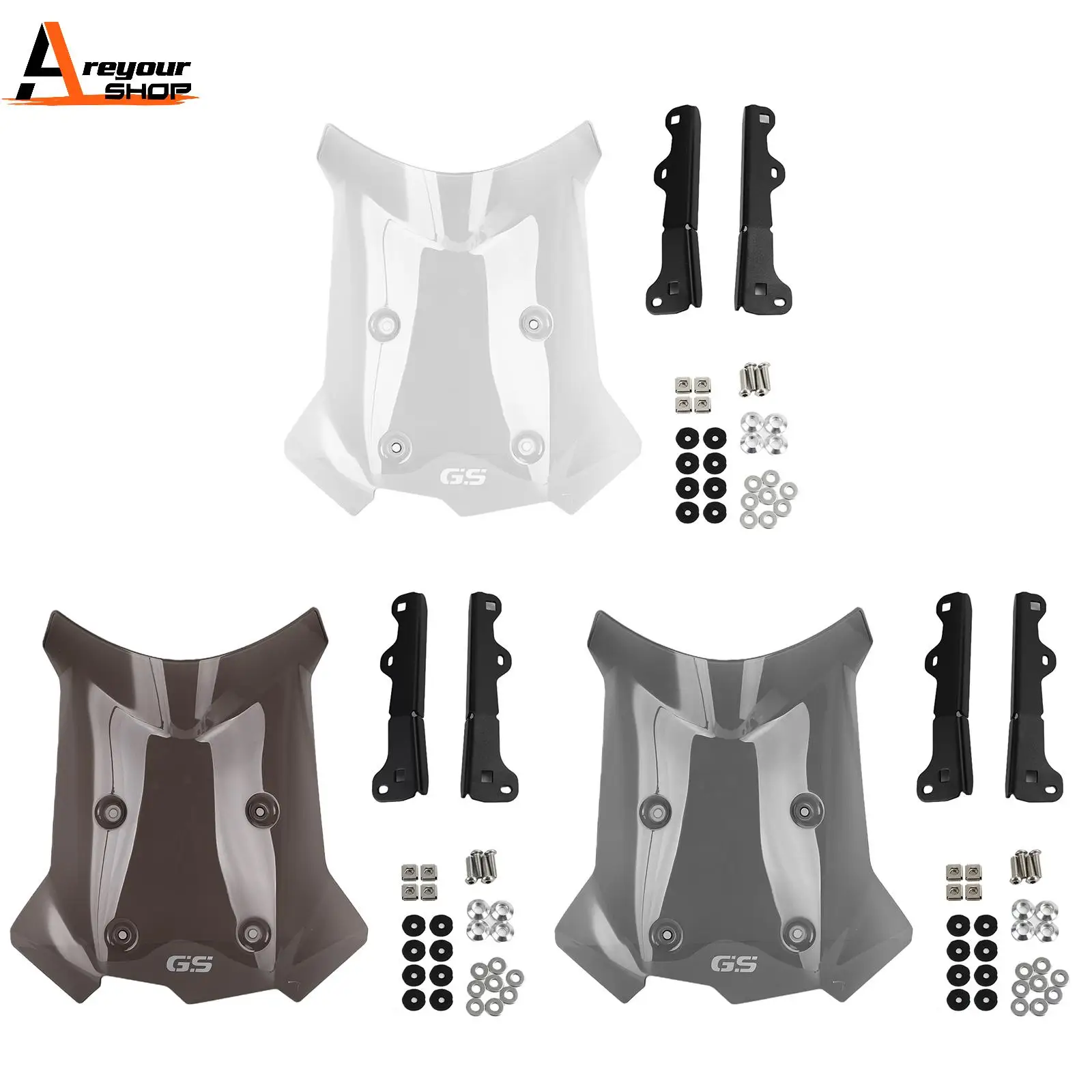 

Areyourshop Motorcycle Windshield WindScreen fit for BMW F750GS F850GS ADV 2018 2019 2020 Motor Bike Parts