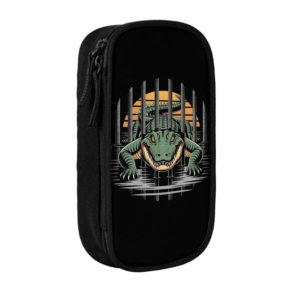 Custom Alligator Alcatraz Evergladees Kawaii Pencil Cases Boy Girl Large Capacity Crocodile Pencil Pouch School Accessories