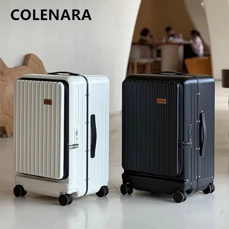 COLENARA Rolling Suitcase USB Charging Boarding Box 20