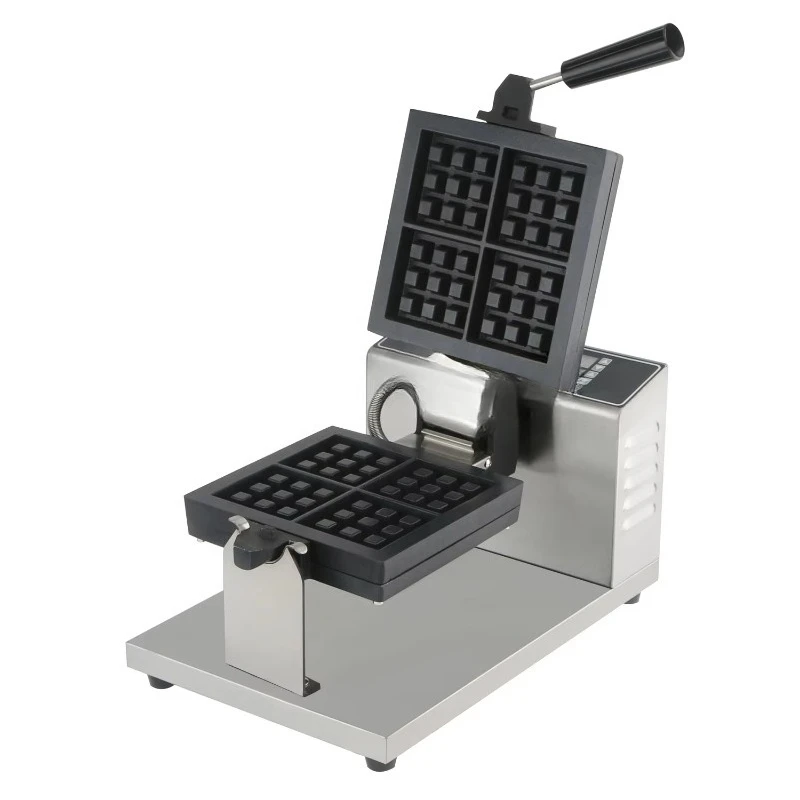 Fast Food Restaurant Equipment Electric Square Belgian Waffle Maker 110V 220V Commercial Rotary Waffle Home Hotel