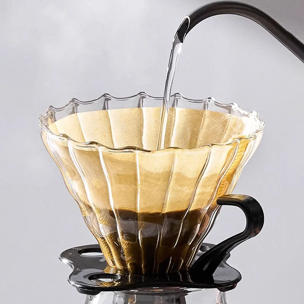 5 Piece Pour Over Coffee Maker Set Glass Carafe Coffee with Glass Coffee Filter Drip Coffee Maker Set for Home or Office 400ml