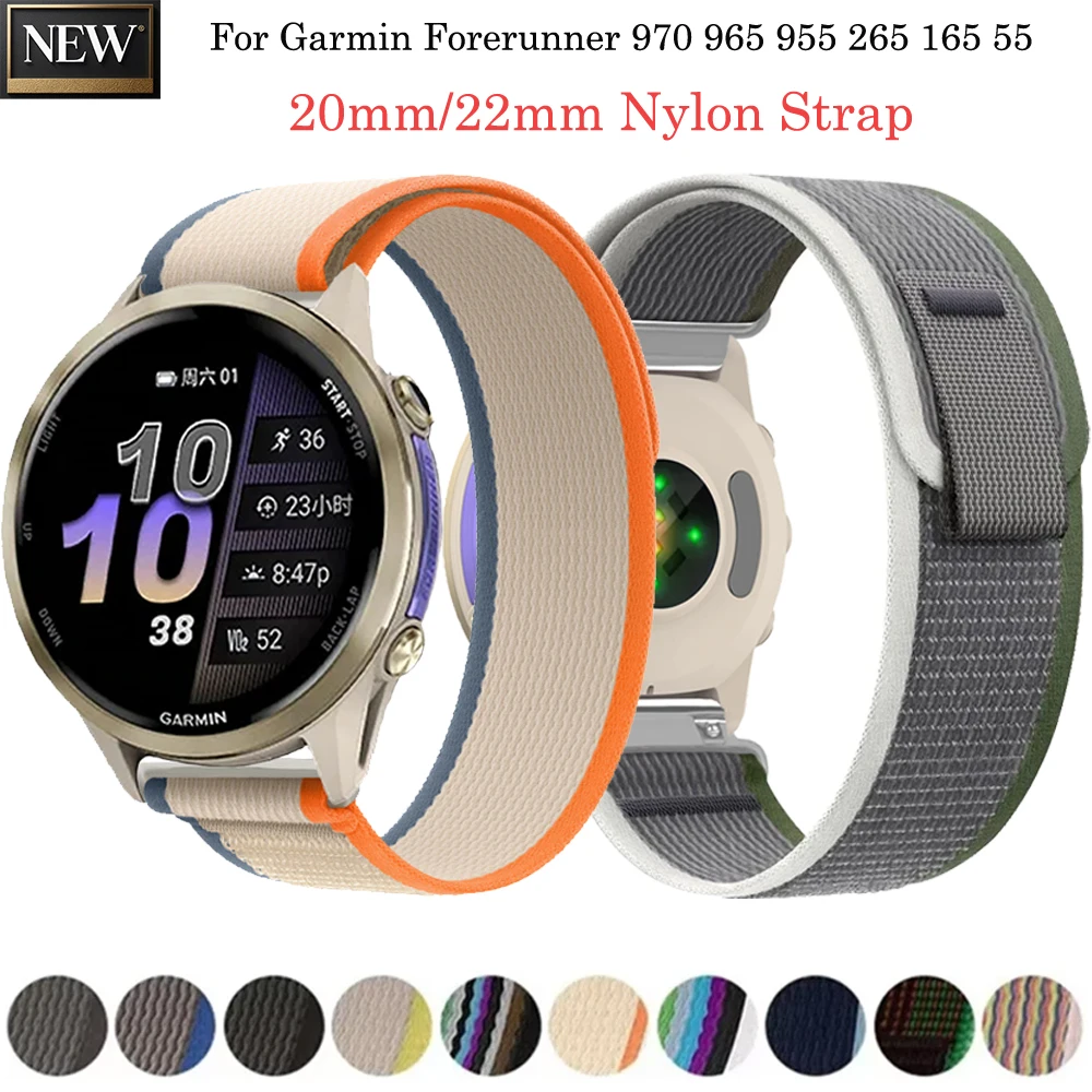 20 mm 22 mm Trail-Nylonarmband für Garmin Forerunner 970 965 955 570 165 55 Sportarmband Garmin Venu 3/Active 6/Move Trend Band