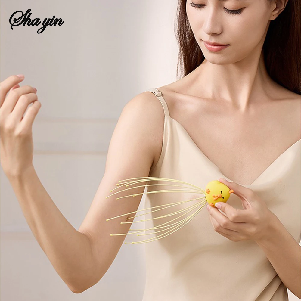 رئيس مدلك رئيس خدش الأخطبوط فروة الرأس غير الروح النازع أداة الإلهية الشعر G رئيس مدلك الكرتون سانتا كلوز الديك كتلة #4