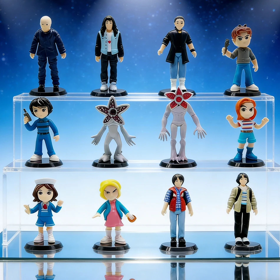 Figura de Acción de 6/8/12 Piezas de los Personajes de Stranger Things: Jane Ives/Will Byers/Mike Wheeler, Figura de Vinilo para Cosplay, Adorno, Juguete, Regalo de Año Nuevo