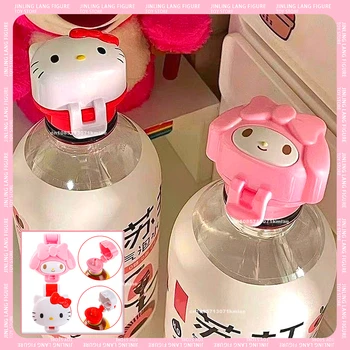 헬로 키티 산리오 귀여운 마이 멜로디 음료수 병 입 물병 교체 캡, 어린이 생일 선물 초킹 캡