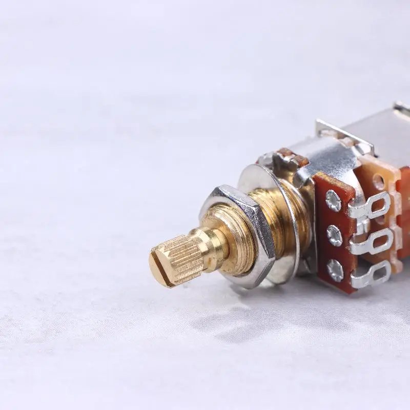 {NN72} 500K / 250K Long Shaft Push Push Potentiometer Guitar Volume Knob Potentiometer For Bass Double Bounce Boost Switch Parts