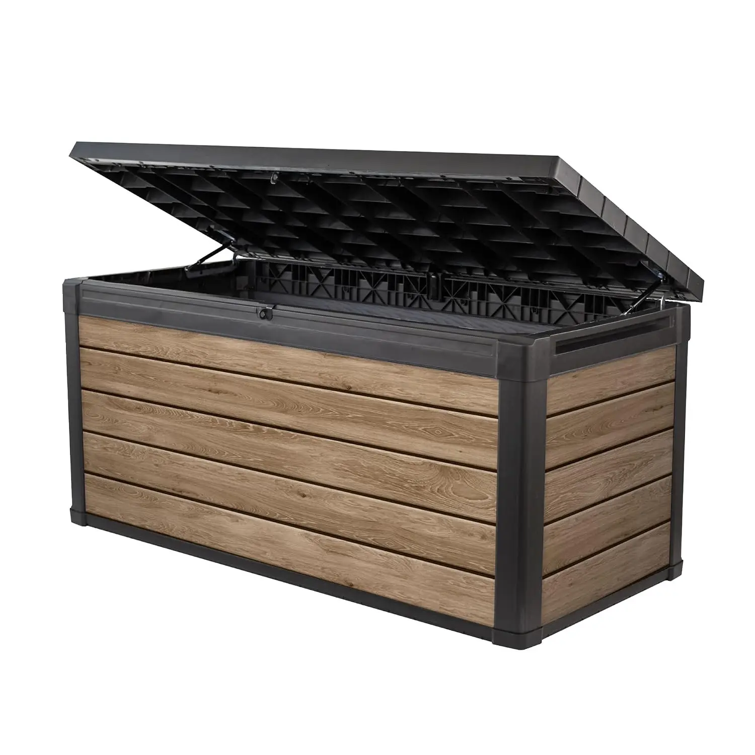 Signature Collection 150 Gallon Resin Deck Box Organization and Storage Box for Patio Outdoor Cushions, Throw Pillows
