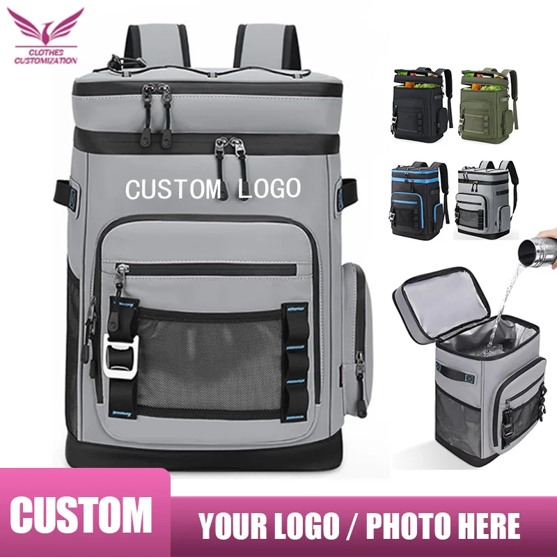 Thermal Insulated Cold Ice Bags custom logo Rucksack for Camping Beach Fishing Picnic Travel Bag Personality customization