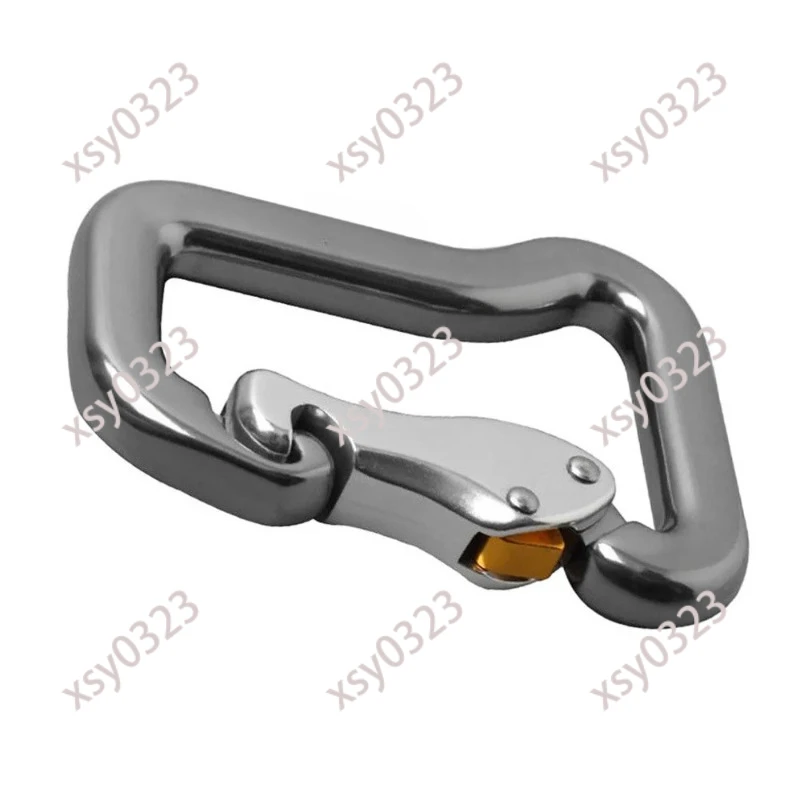 Press Auto Locking Carabiner, Heavy Duty Aluminum Alloy Hook, Rectangular Buckle for Paragliding Reserve Parachute