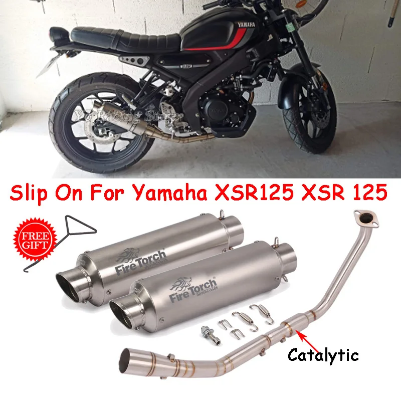 

For YAMAHA MT15 YZF R15 V3 V4 MT125 XSR125 XSR 125 20 - 21 Motorcycle Exhaust Escape Catalytic Moto Muffler Front Mid Link Pipe