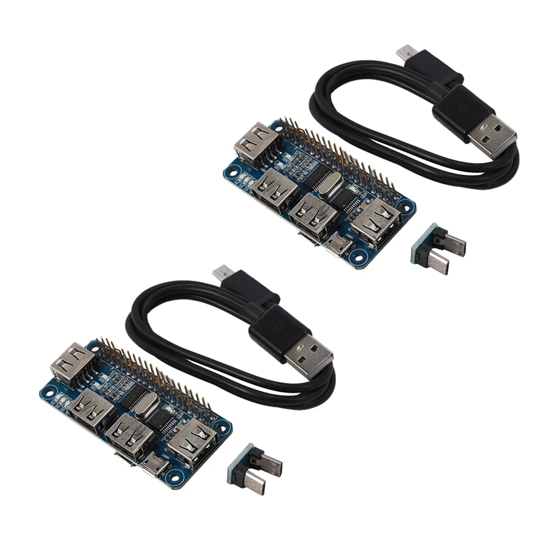 

2X 4 Ports USB HUB HAT For Raspberry Pi 3 / 2 / Zero W Extension Board USB To UART For Serial Debugging