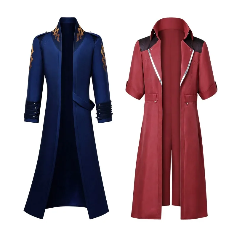 Dante Devil May Cry Cosplay Costume Red Devil Hunter Long Coat Game Character Outfit for Cosplay Conventions and Stage Photos