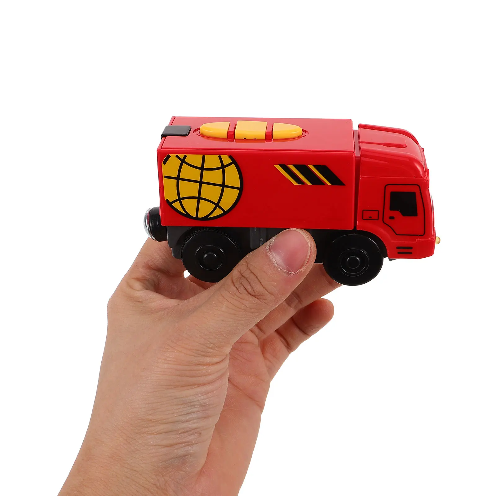 

2PCS Electric Train Toy Set for Kids Realistic Vintage Design Red Color Skill Development Creativity Toddler Play Easy for Boys