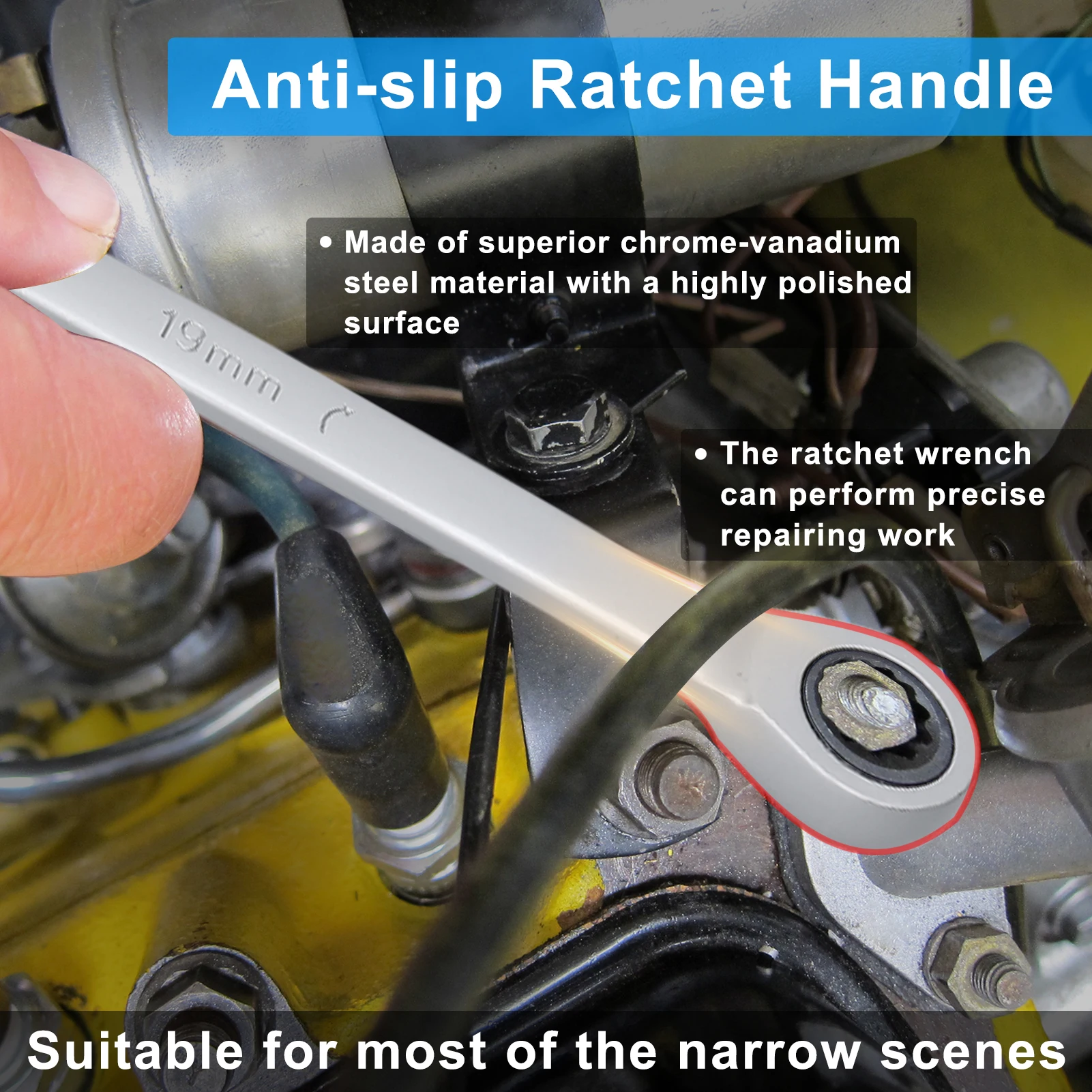 15in1 Multifunctional Ratchet Wrench Sleeves Set Practical Motorcycle Bicycle Bathroom Air Conditioner Auto Repairs Maintenance