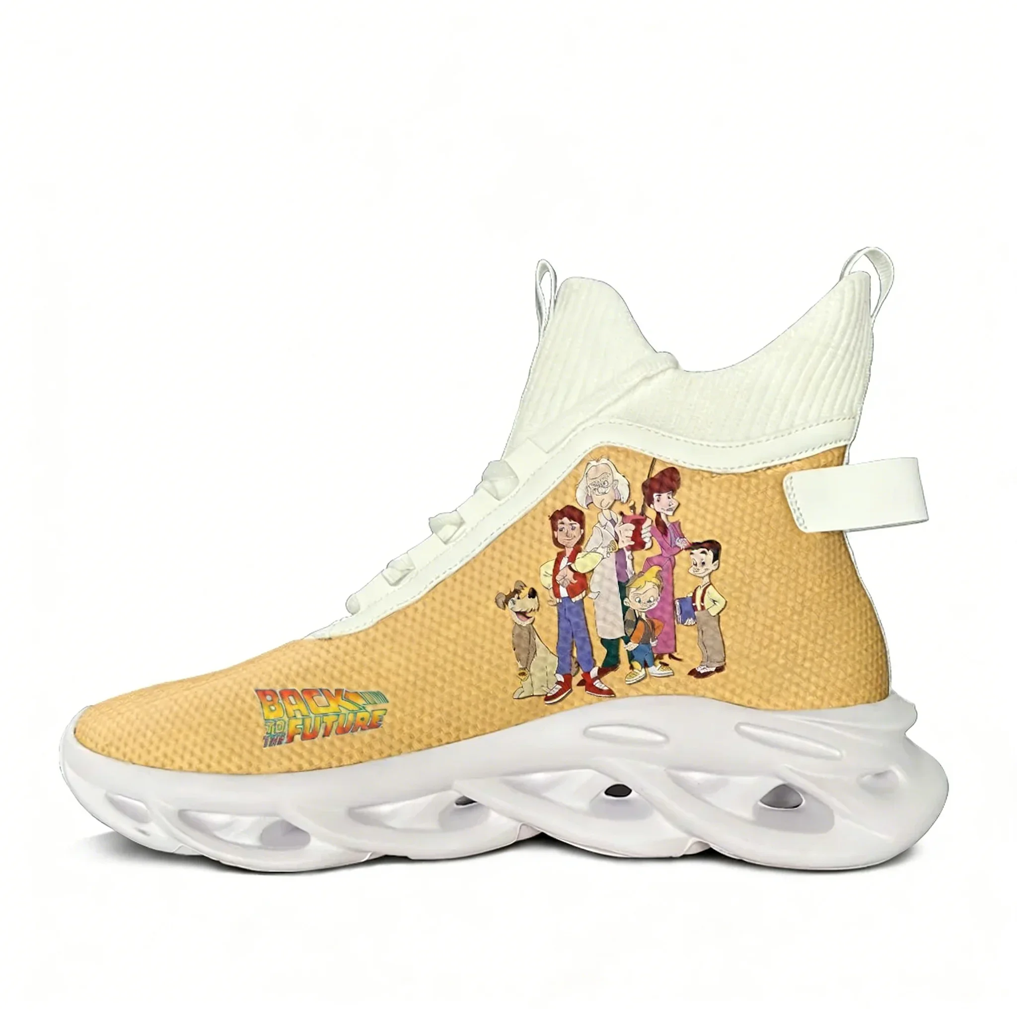 Back to the Future High Top Flats Sneakers Men Women Teenager Sneaker High Quality Personalized Fashion Casual Shoe Custom Shoes view 2