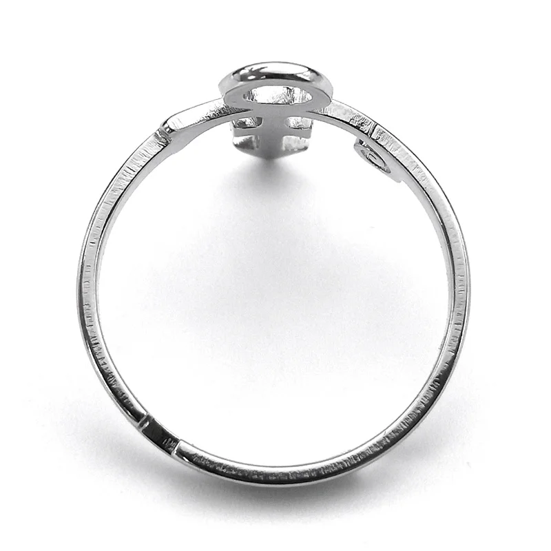 RIP Memorial Symbool Liefde Ring voor Vrouwen Mannen Rvs Het Minimalisme Kunstenaar Prins Verstelbare Vinger Ringen Sieraden RS06