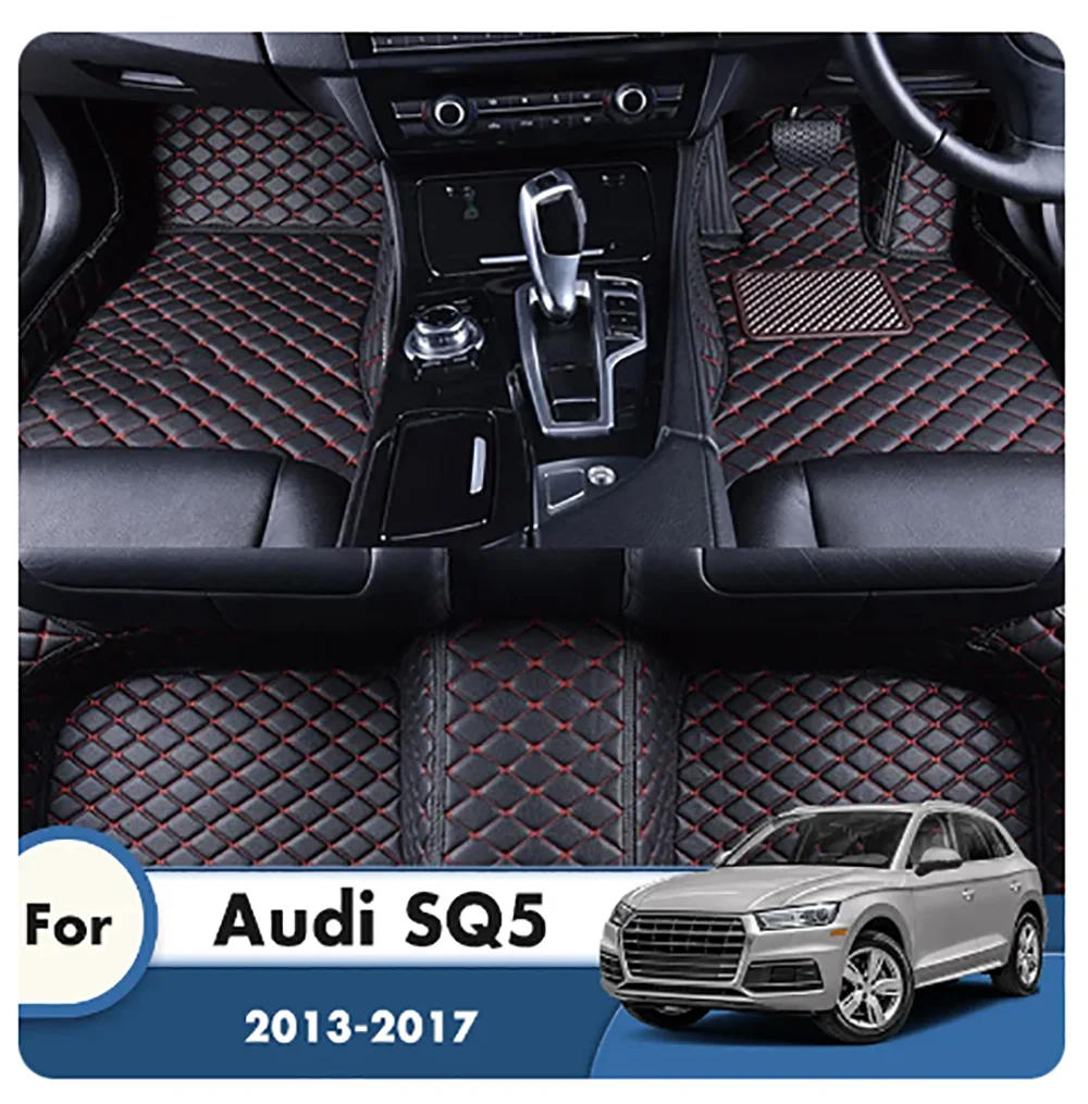 Rugs Custom Car Floor Mats For Audi SQ5 2017 2016 2015 2014 2013 Auto Interiors Accessories Pad Heel Foot Mat Pedal Carpets Cove