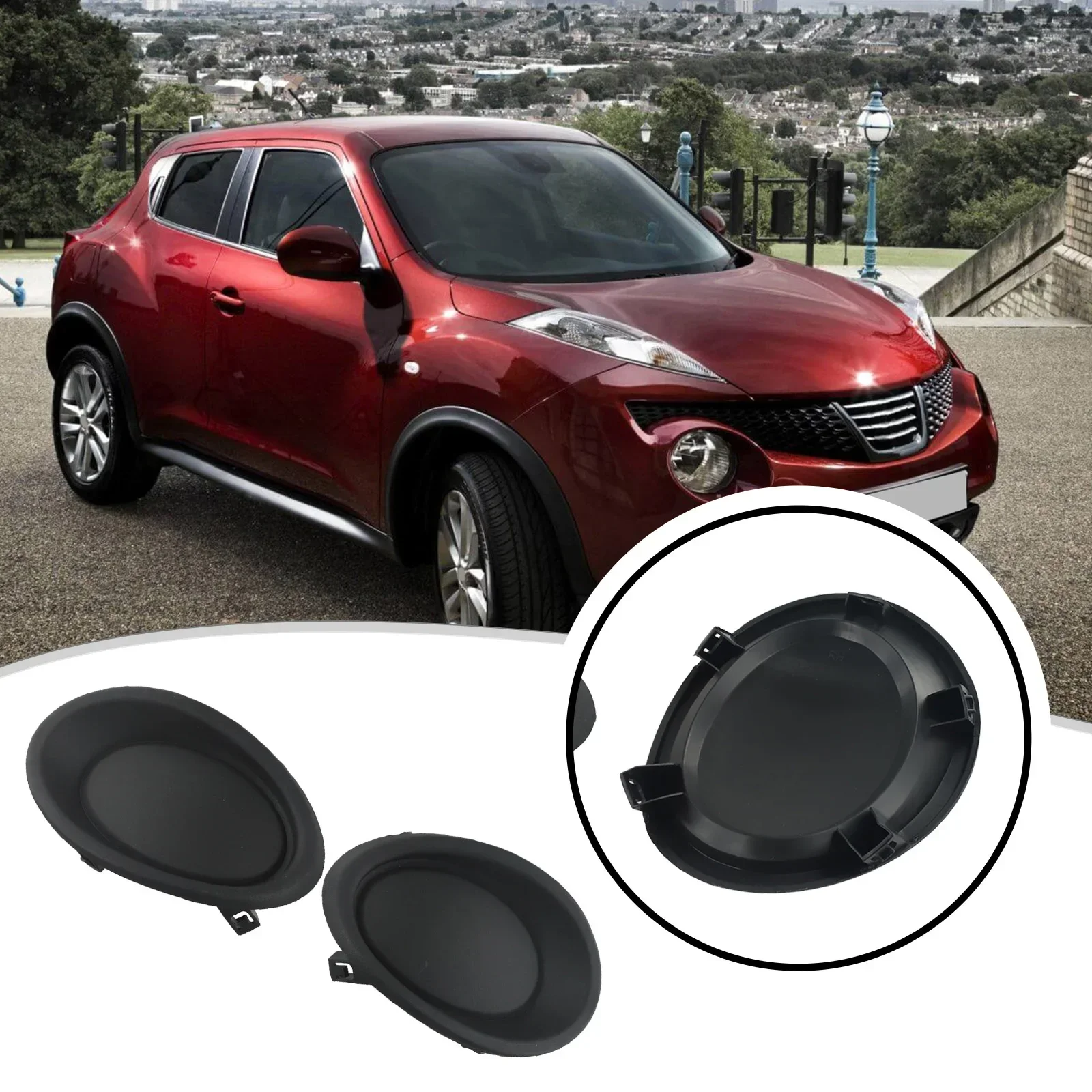 

2pcs Front Pair Side Fog Light Lamp Covers For Nissan For Rogue Sport 2017-2019 62257-6MA5A 62256-6MA5A Accessories For Vehicles