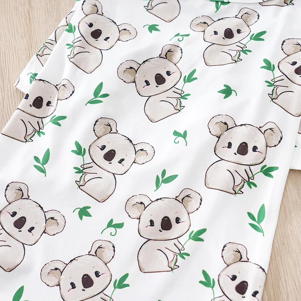 Koala Pattern Pet Clothes Dog Pajamas for Small and medium Dogs Cute Puppy Soft Stretch T-shirt for Dog Cat Apparel Clothing