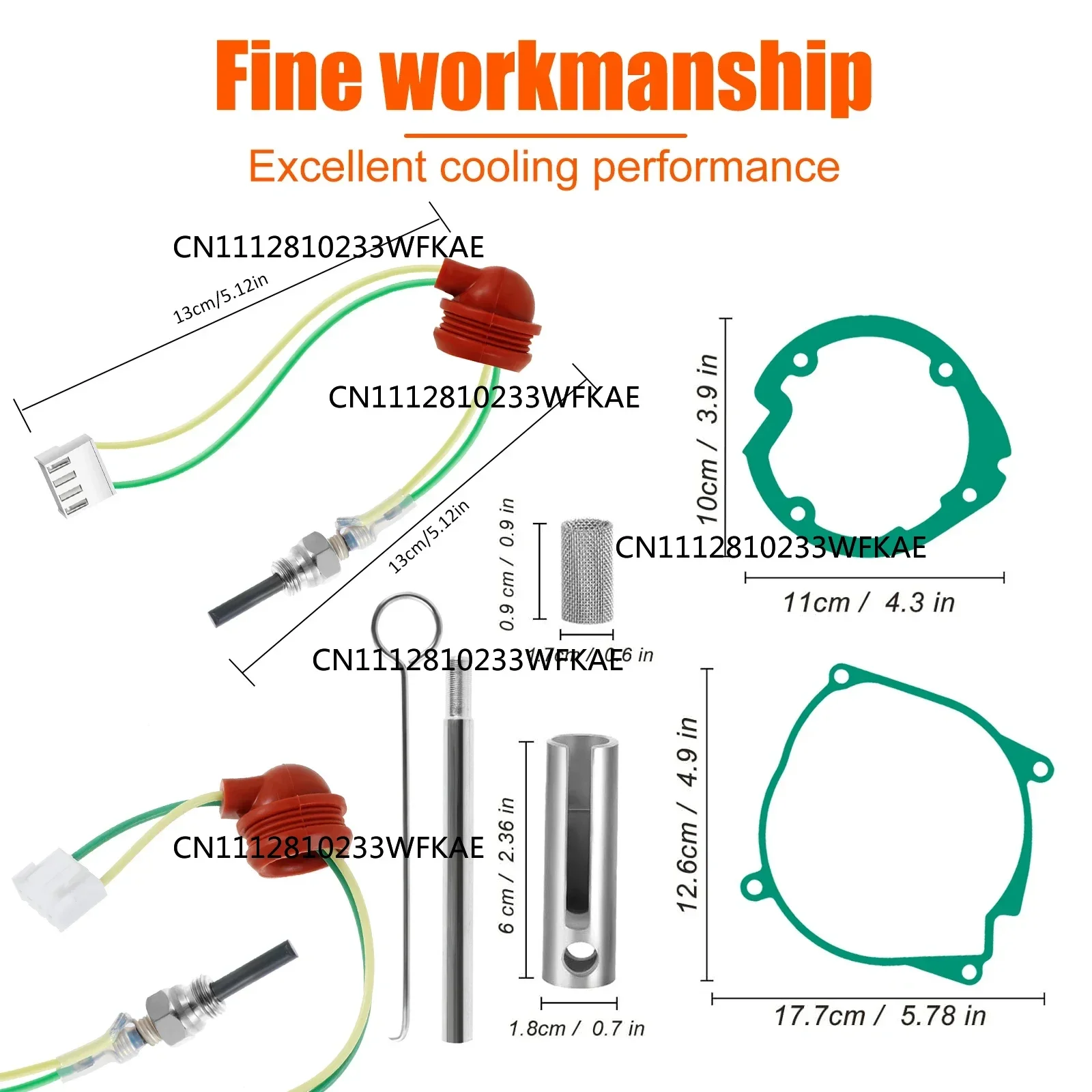 Glow Plug Repair Kit 12V 2KW 5KW 8KW Parking Diesel Ignition Plug Tool with Filter and Removal Fitting Tools Ceramic Air Heater