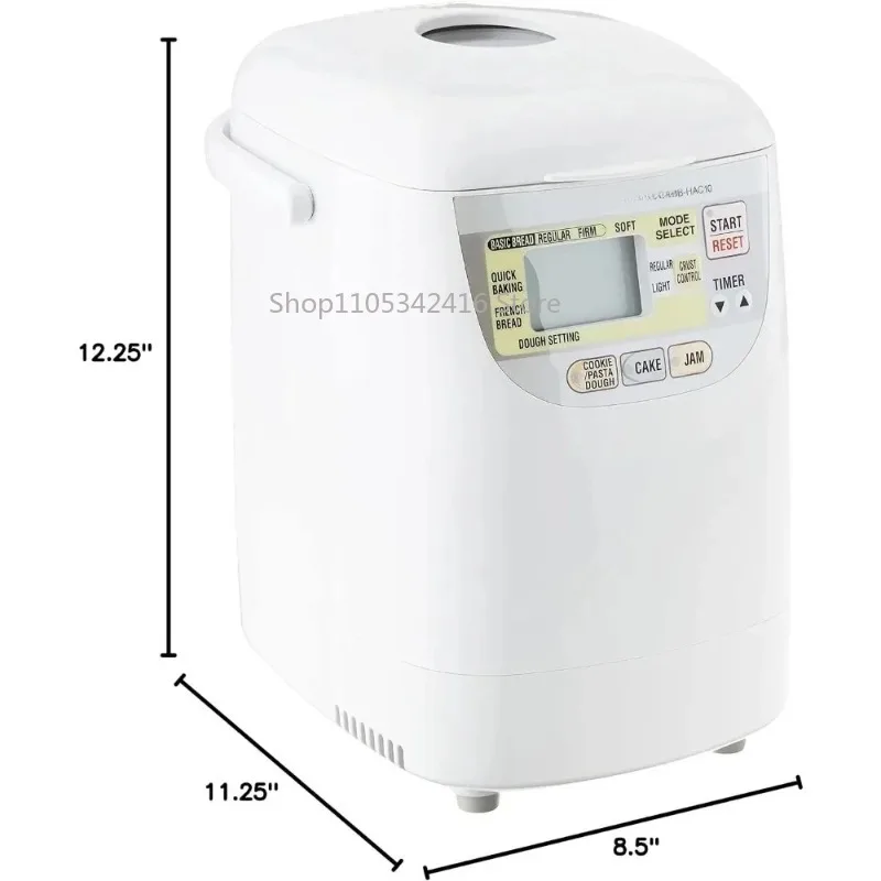 BB-HAC10 Home Bakery 1lb Programmable Mini Breadmaker Compact Automatic Bread Baking Machine White for Home Kitchen