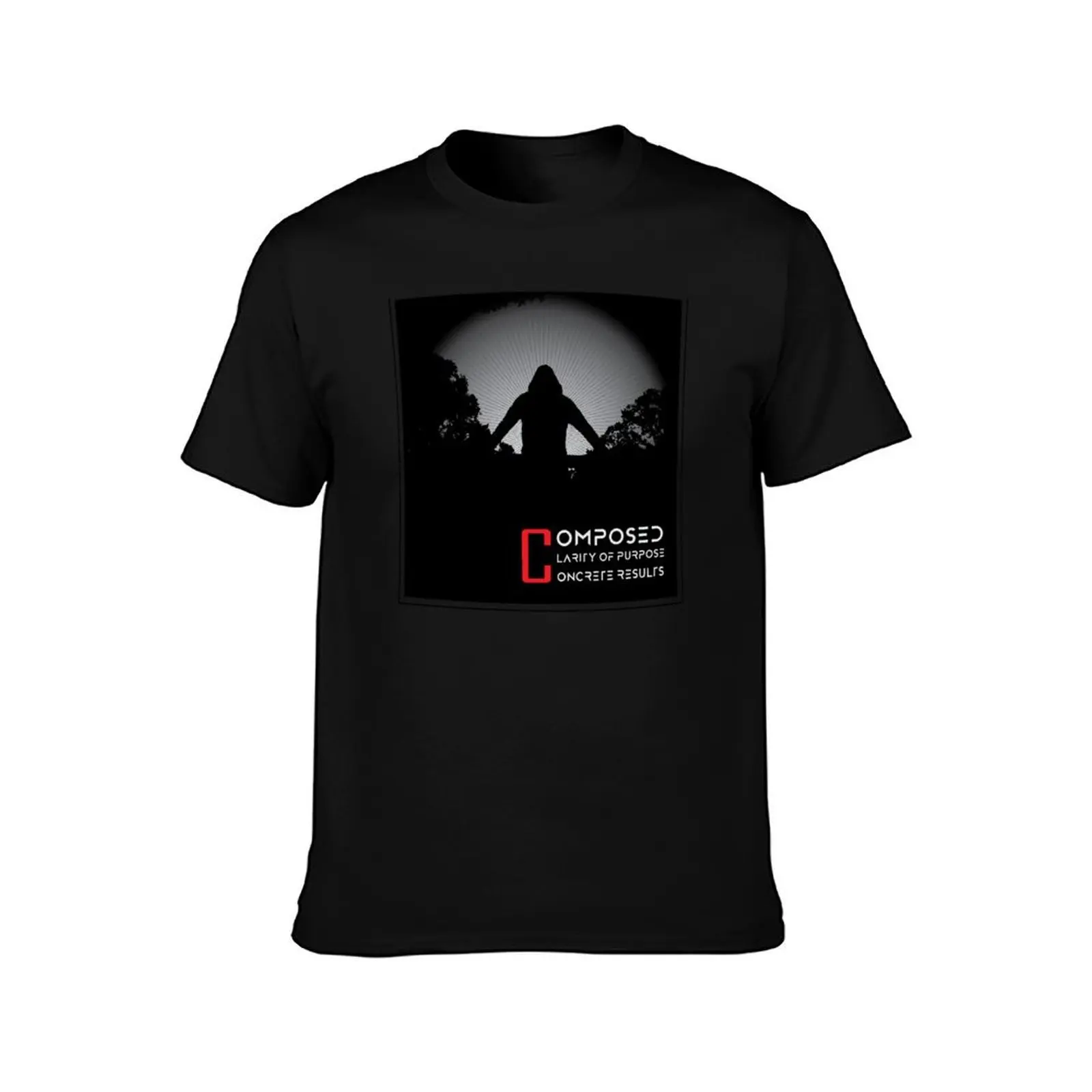 Composed Clarity of purpose Concrete results T-Shirt Work Short Sleeve Cotton Top
