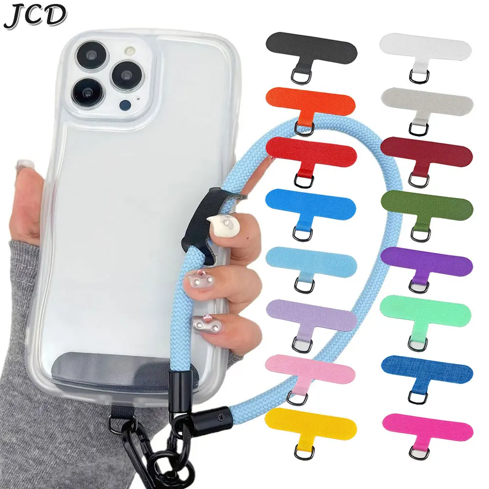 JCD Universal Phone Lanyard Patch Pad Without Adhesive Cell Phone Strap Connector W/ Metal Ring for  IPhone Samsung Xiaomi