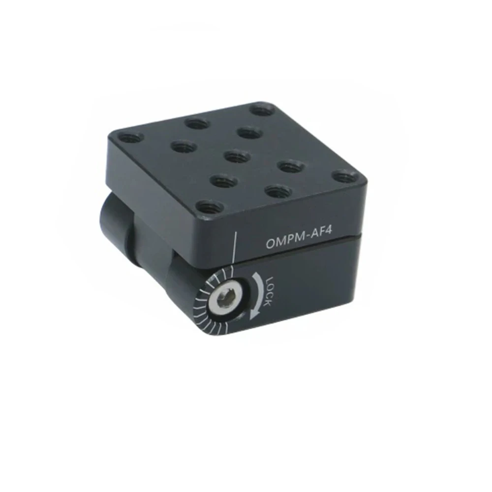 Right-Angle Adjustable Flip Mount OMPM-AF4 Aluminum Optical Lab Mount 0-90 Degree Lockable 11 M4 Threaded Holes