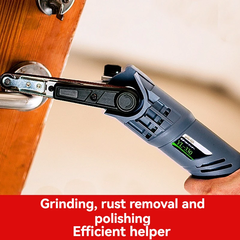 Portable Electric Sand Belt Sanding Machine 260W Variable Speed - Metal Polishing And Grinding Tool With Sand Belt