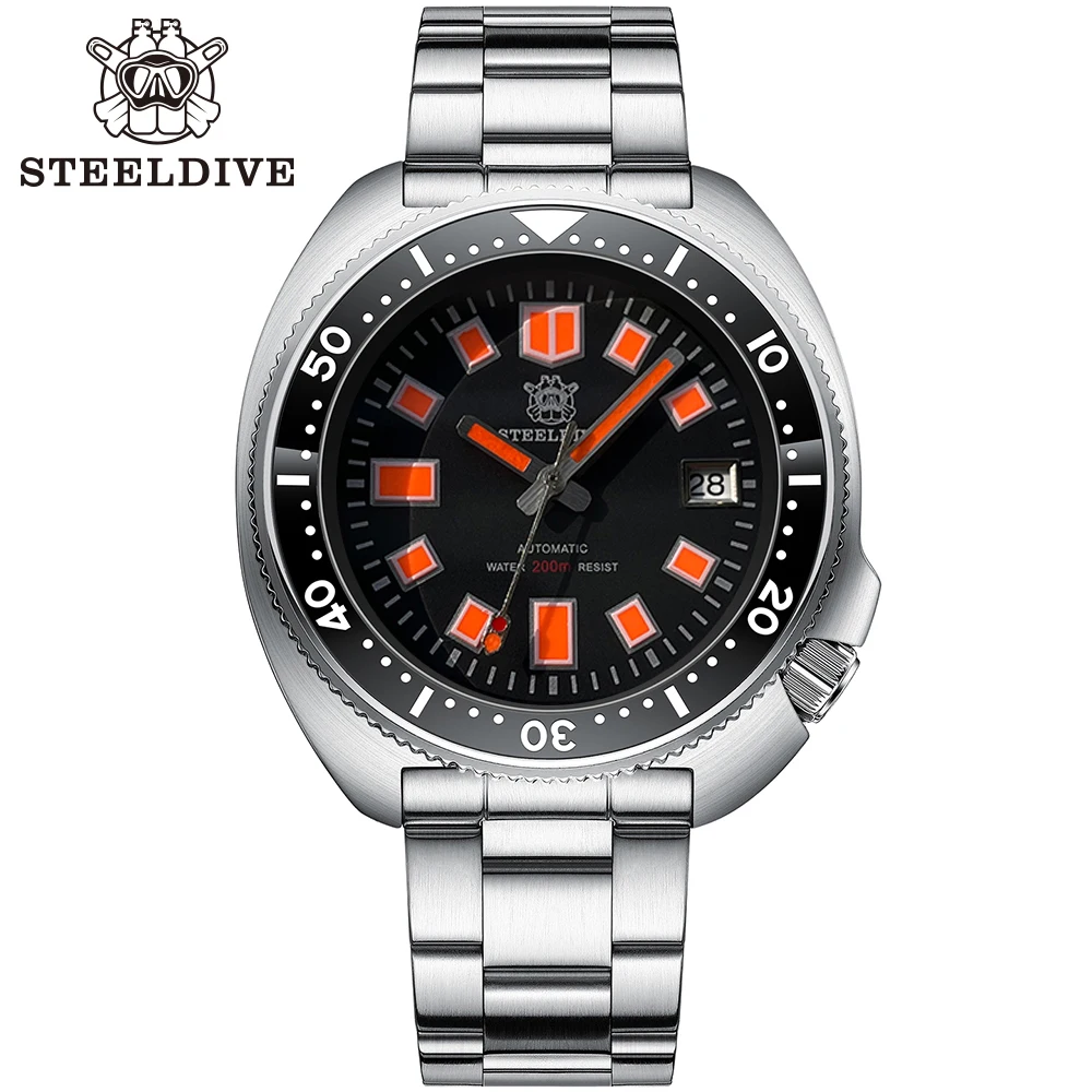 

STEELDIVE Brand SD1970U New In 43.8mm Steel Case Super Luminous 200M Waterproof AR Sapphire Glass NH35 Mechanical Dive Watches