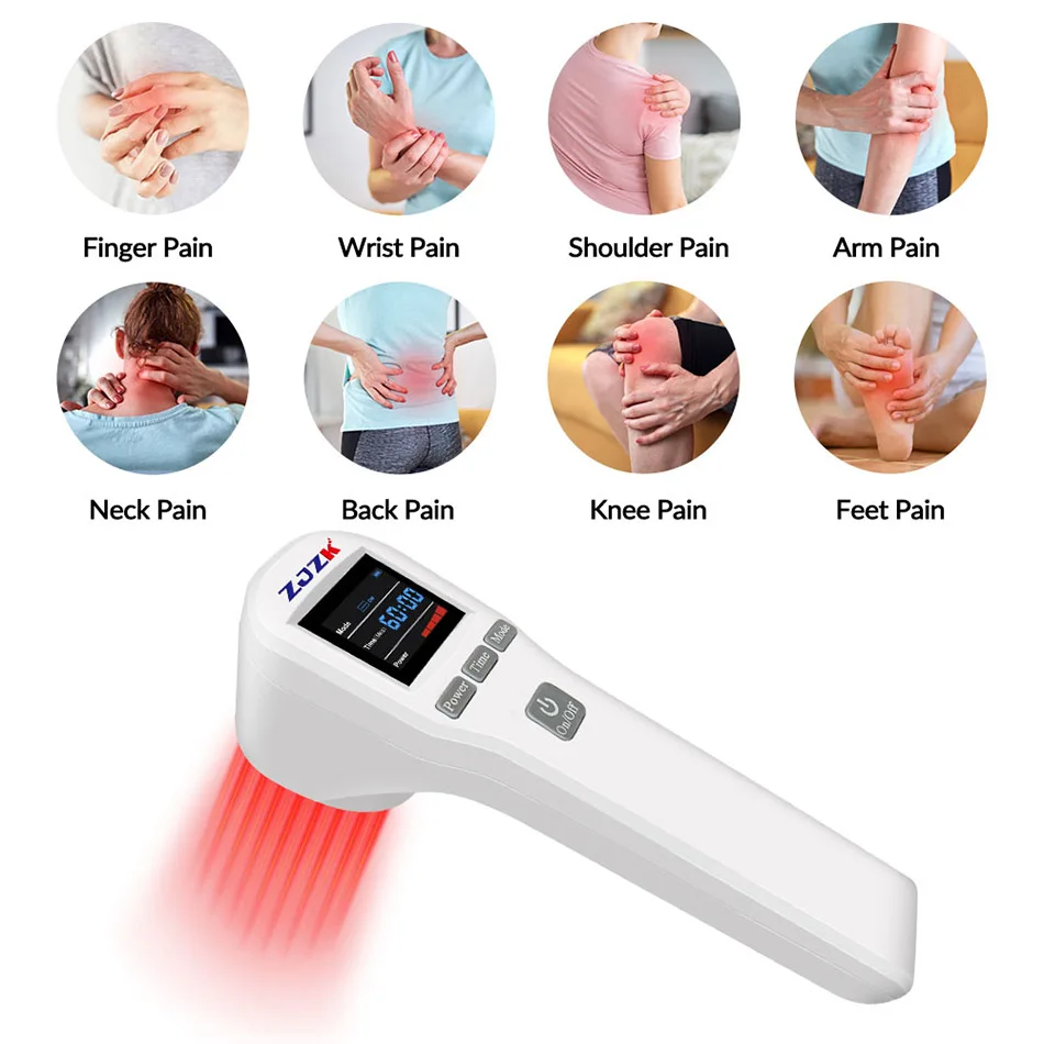 Physical Therapy Laser Treatment for Back Pain Inflammation Near Me Red Infrared Massager for Health Care 4x808nm 16x650nm 880mW